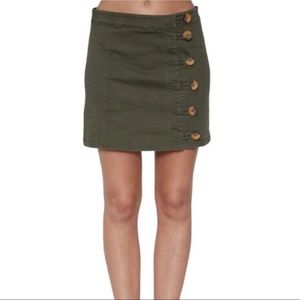 FREE PEOPLE Button Down Mini Skirt